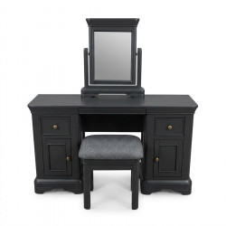 Cora Dressing Table Set Dark Grey